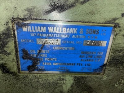 William Wallbank & Sons 353A Hydraulic Press - 12