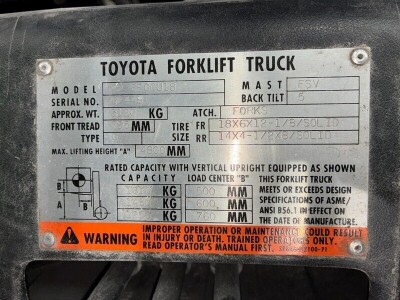 1998 Toyota 42-6FGCU18 Forklift - 9