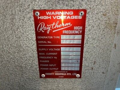 Raytherm W4KP High Frequency Welder - 5
