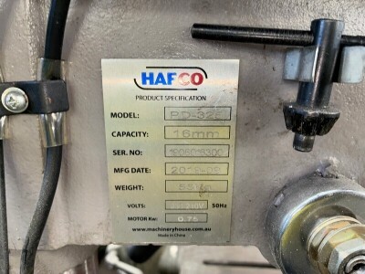 Hafco PD325 Pedestal Drill - 2