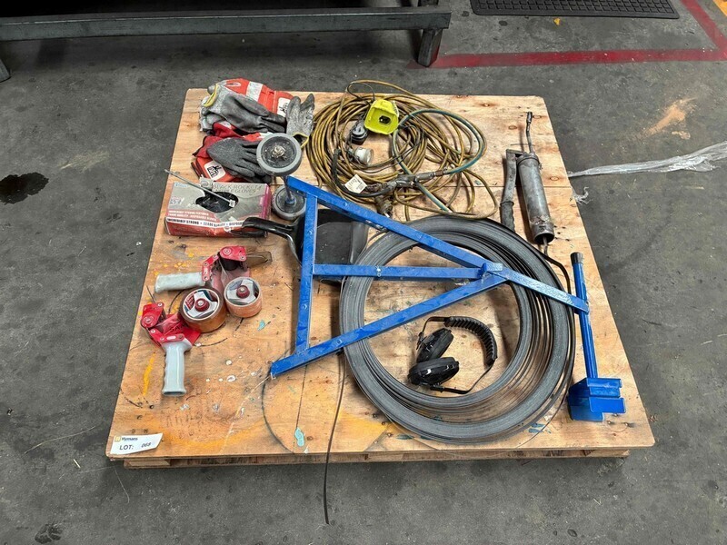 Cables, Gloves, Strapping Dispenser And Tape Dispenser