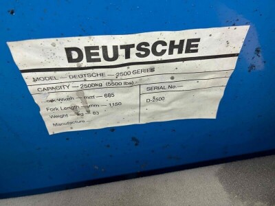 Deutsche 2500 Series Pallet Jack - 3