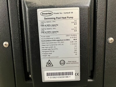 Inverter VortexE 09 Swimming Pool Heat Pump - 3