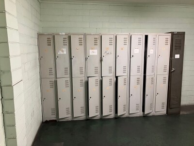 Assorted Lockers And Bench Seat