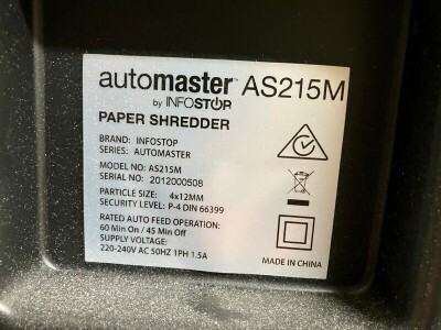 Infostop Automaster AS215M Paper Shredder - 4