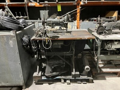 Assorted Sewing Machines And Stillage Bin