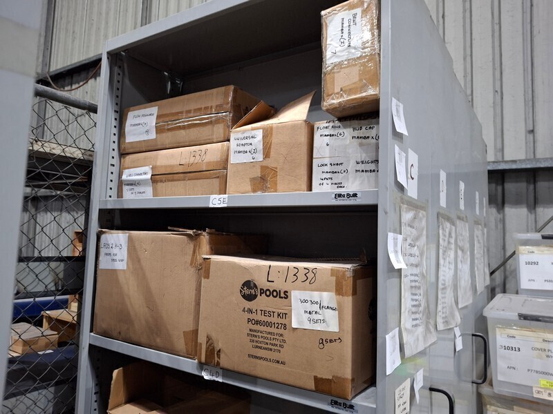 Boxes Of Assorted Parts In Compactus
