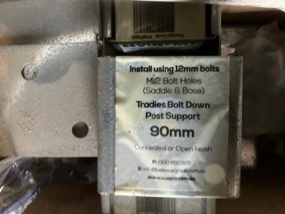 Box Of Bolt Down Post Supports - 2
