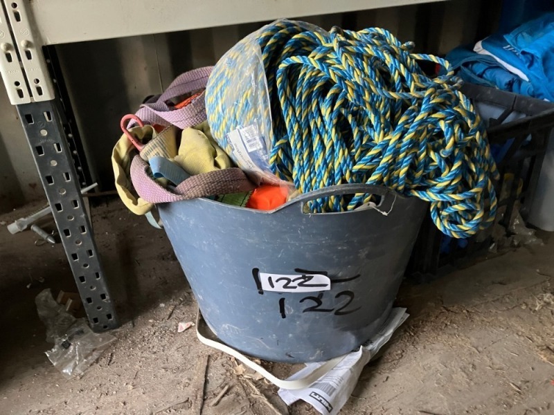 Tub Of Ropes & Straps