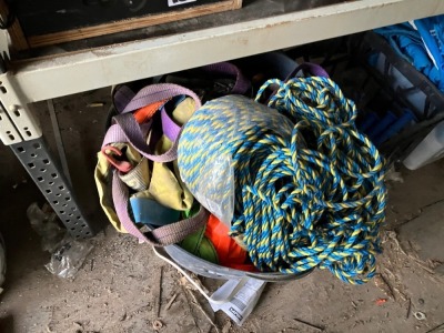 Tub Of Ropes & Straps - 2