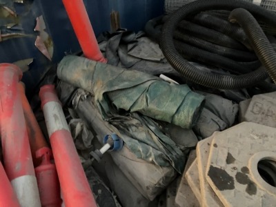 Pallet Of Safety Bollards and Bases and Assorted Items - 3