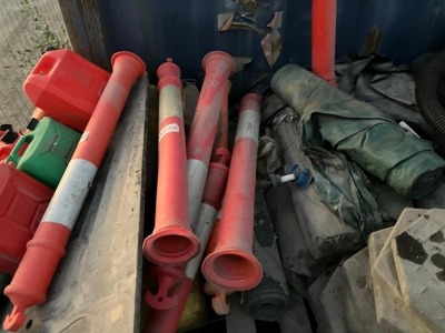 Pallet Of Safety Bollards and Bases and Assorted Items - 4