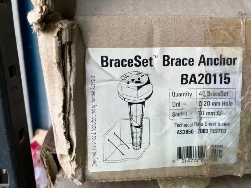 Boxes Of Brace Anchors