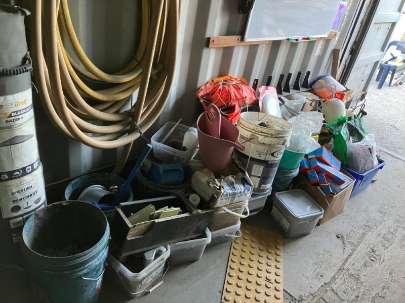 Assorted Buckets & Boxes Of Fastening Supplies