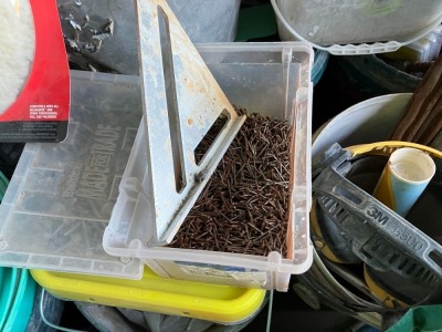 Assorted Buckets & Boxes Of Fastening Supplies - 8