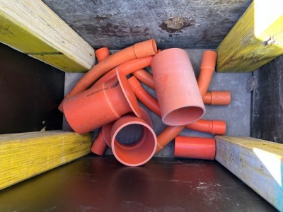 Timber Site Box With Assorted PVC Electrical Conduits - 9
