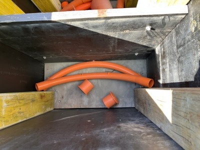 Timber Site Box With Assorted PVC Electrical Conduits - 10