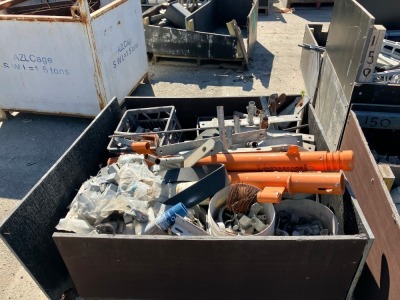 Timber Site Box Containing Temporary Fencing Components
