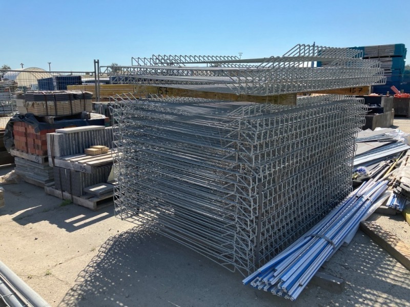 Pallet of Galvanized Roll-Top Wire Mesh Fence