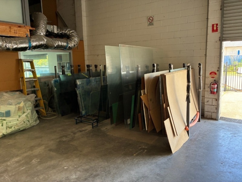 Glass Panel Storage Rack