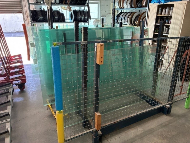 Glass Panel Storage Rack