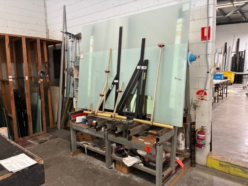 Glass Panel Storage Rack