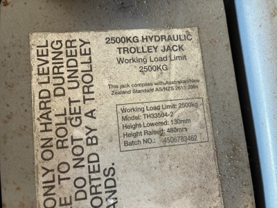 Allowance for Trolley Jack And Bollards - 2