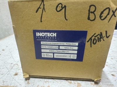 9 Boxes of Innotech Fasteners