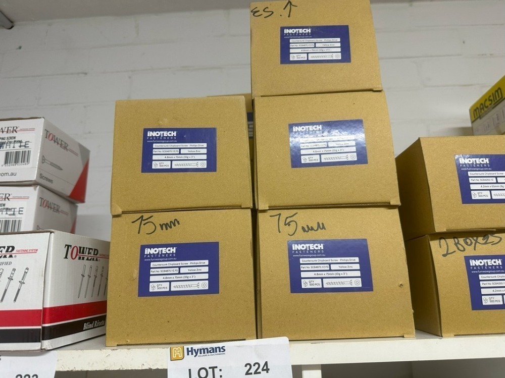 9 Boxes of Innotech Fasteners